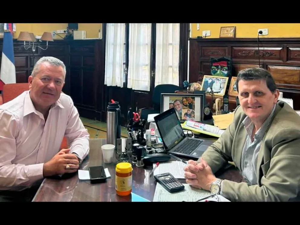 Omar Wdowin y Adolfo Safrán, en reunión de trabajo