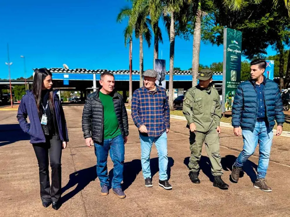 Funcionarios, en la recorrida de relevamiento técnico