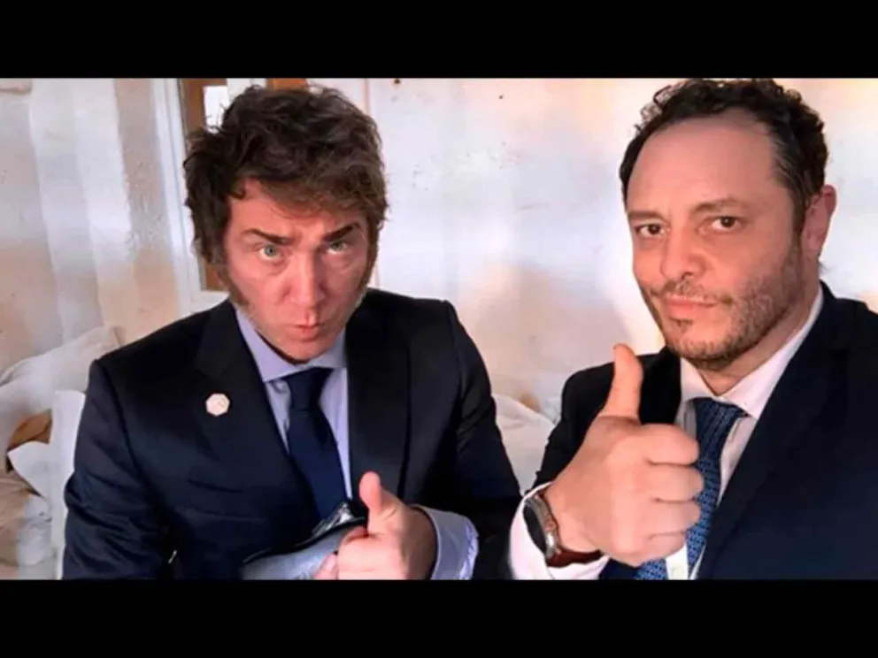 Javier Milei y Demian Reidel