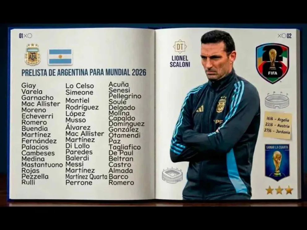 Lionel Scaloni deberá elegir a 26