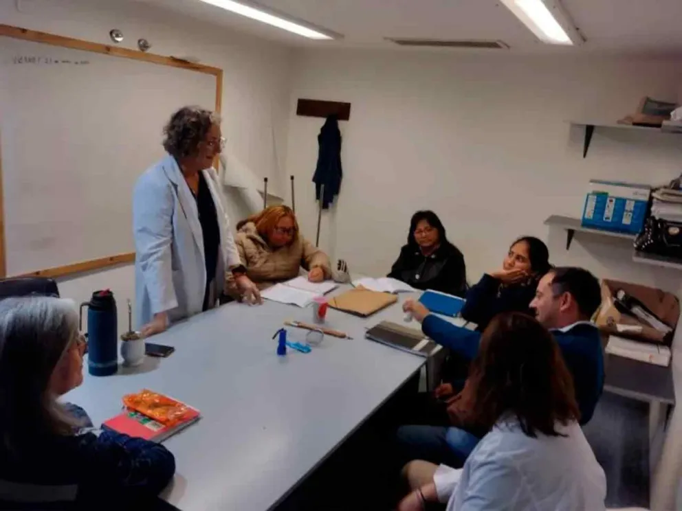 Adriana Genes y el equipo de fonaudiología
