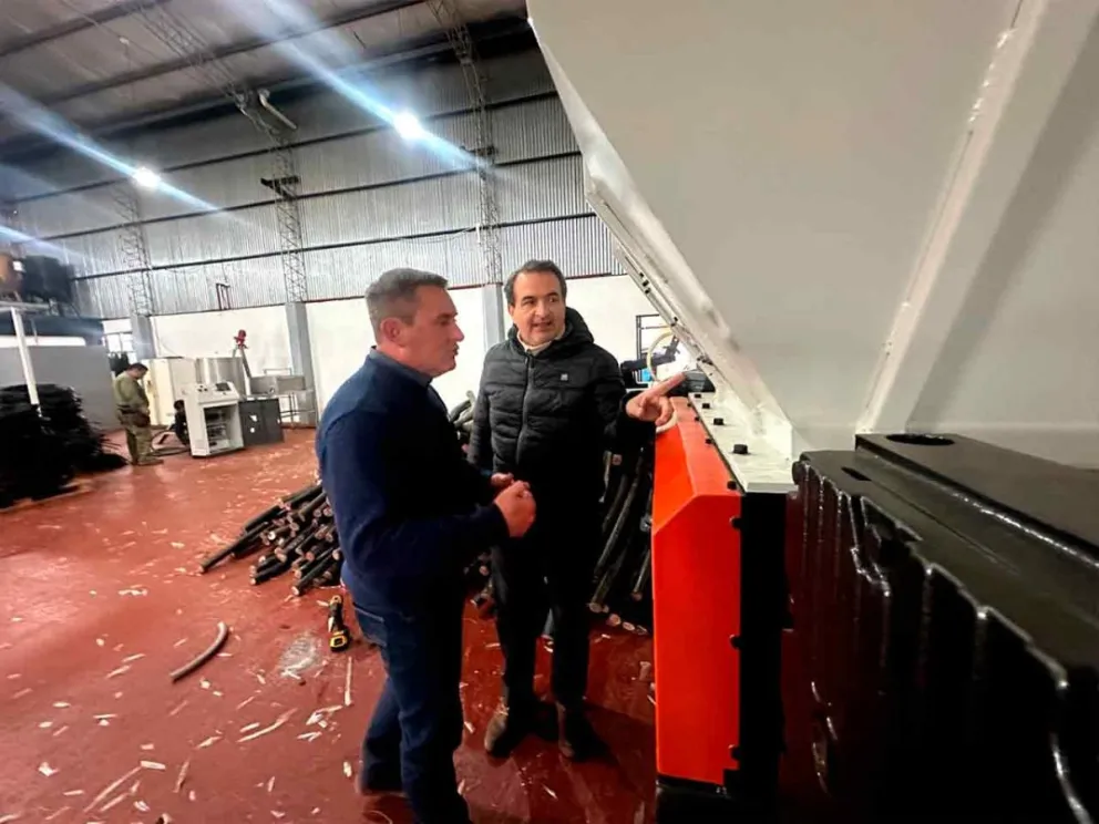 Carlos Sartori, en la planta de la firma Intacto Welty