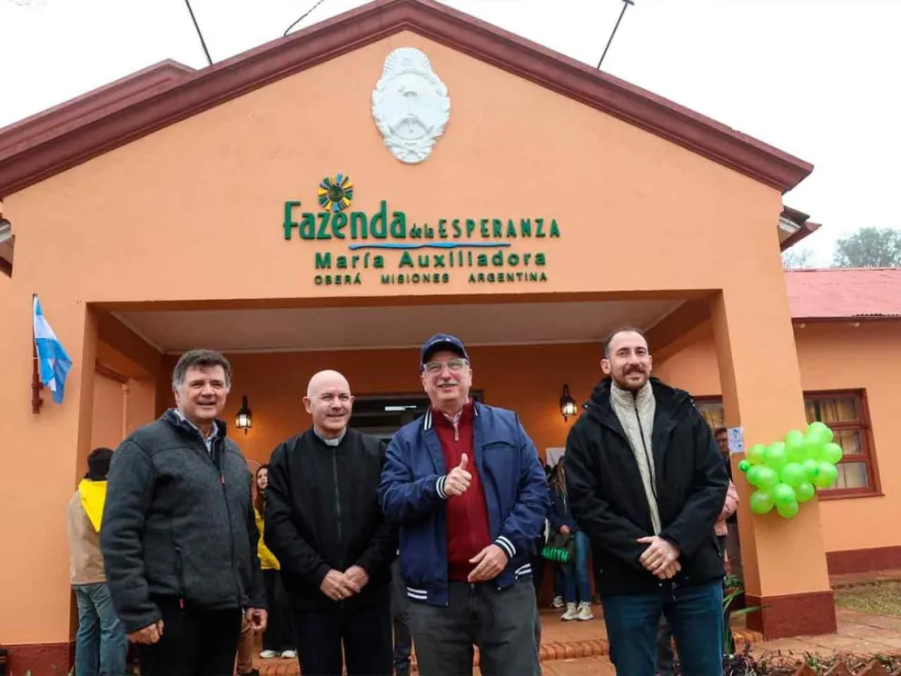 Hans Stapel, Monseñor Bitar, Hugo Passalacqua y Pablo Hassan