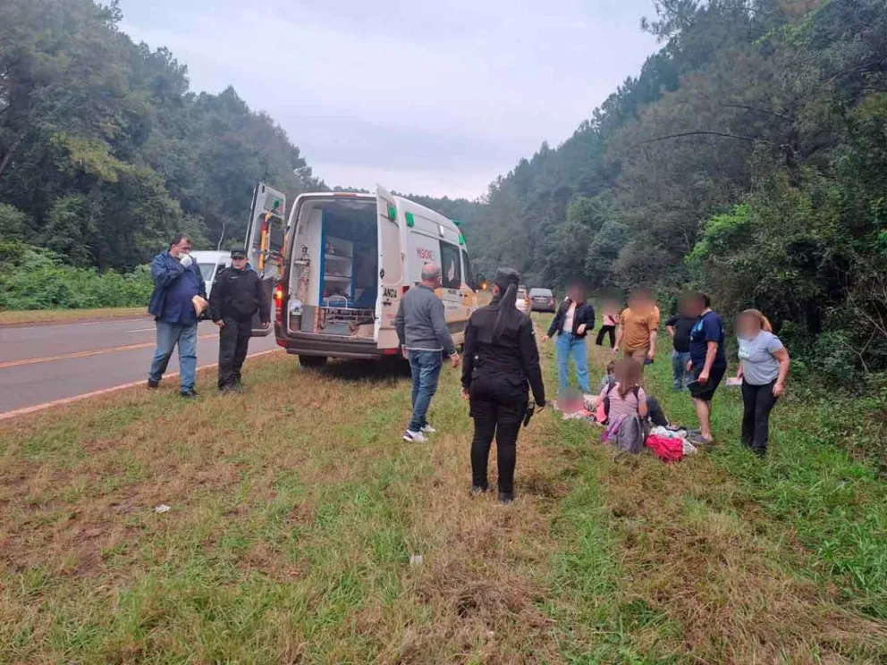 Los lesionados fueron asistidos en el lugar