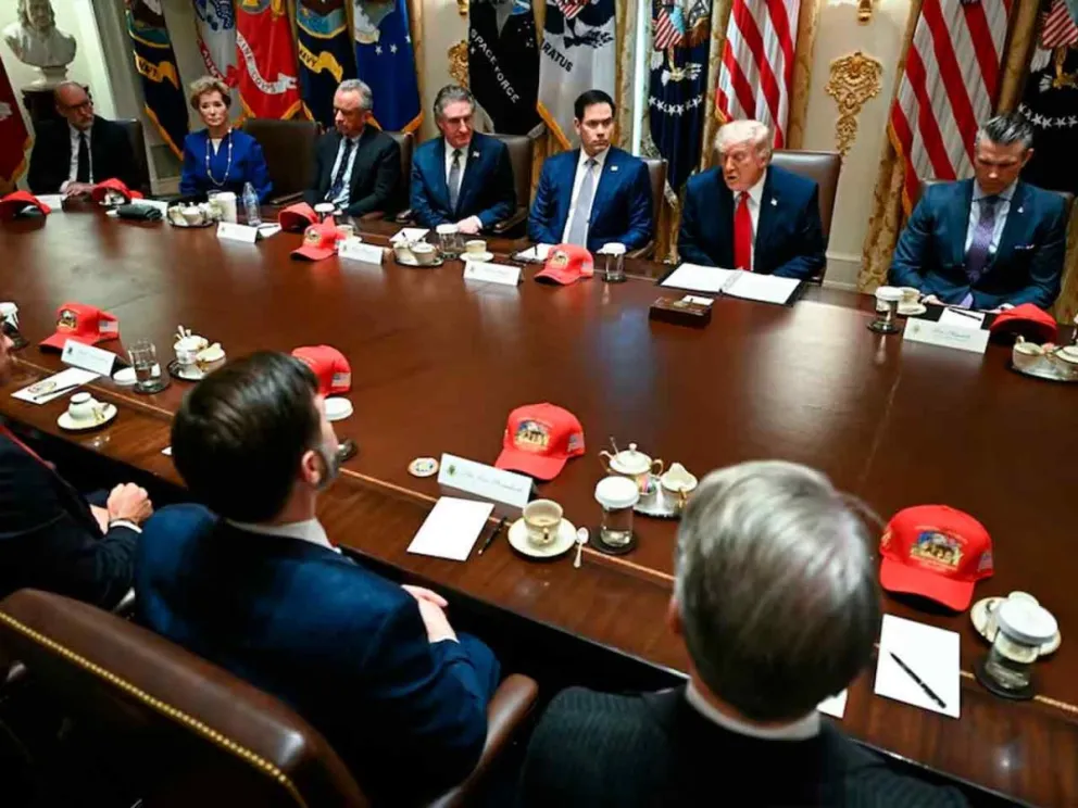 Donald Trump, en la reunión con su Gabinete