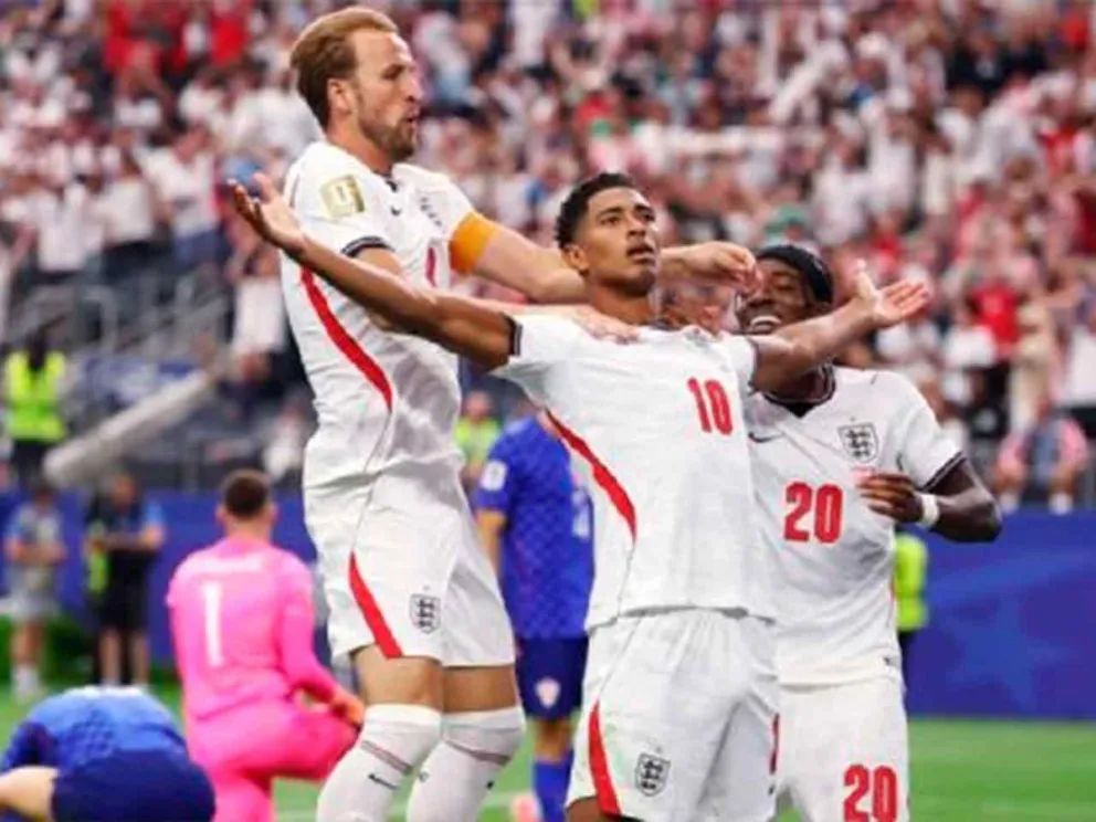 Festejo del triunfo británico