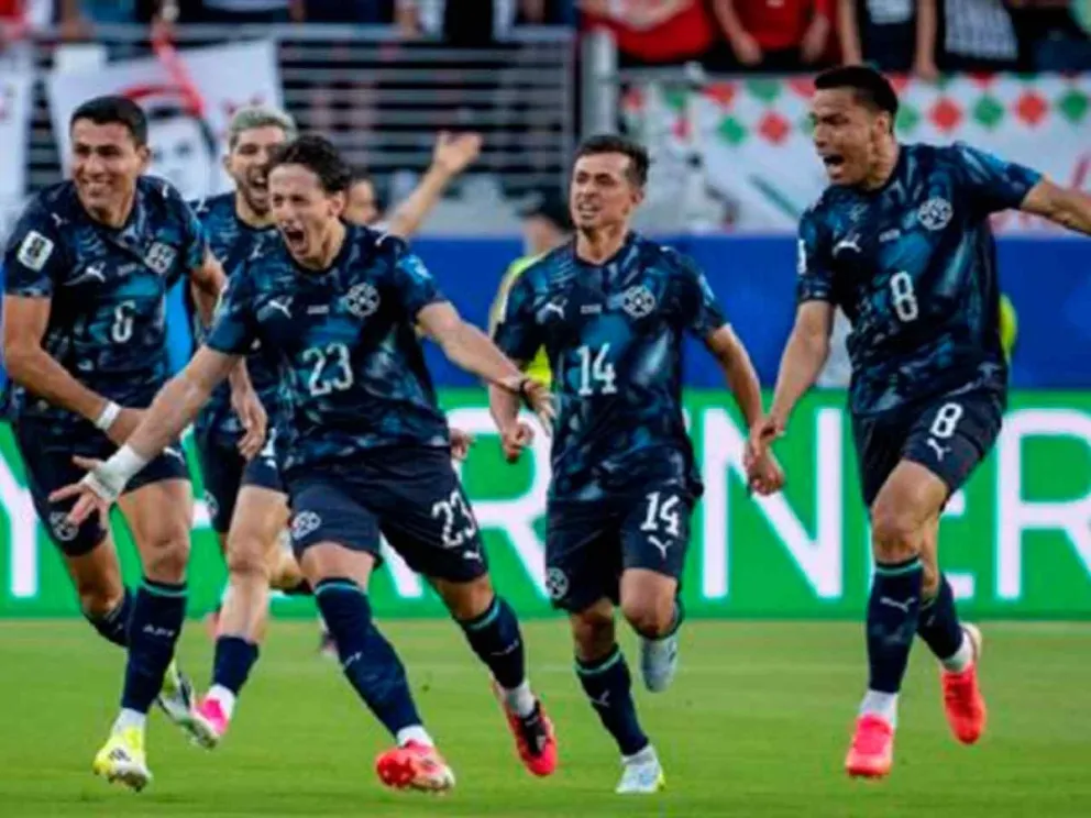 Festejo de la Selección Paraguaya