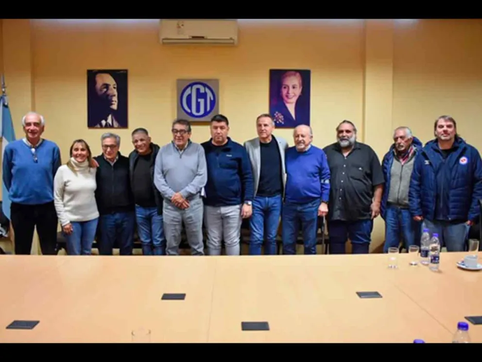 Secretarios generales  de las tres centrales sindicales