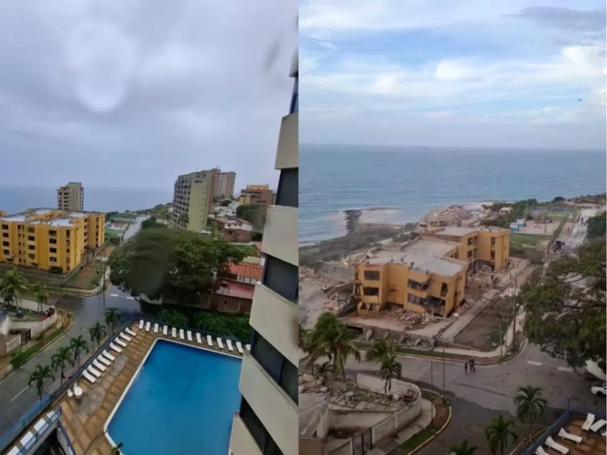 El antes y despu&eacute;s en La Guaira tras los terremotos.