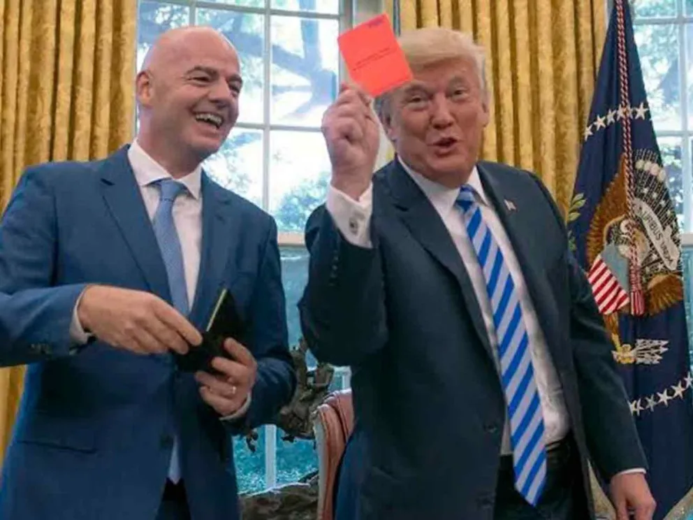 Gianni Infantino y Donald Trump