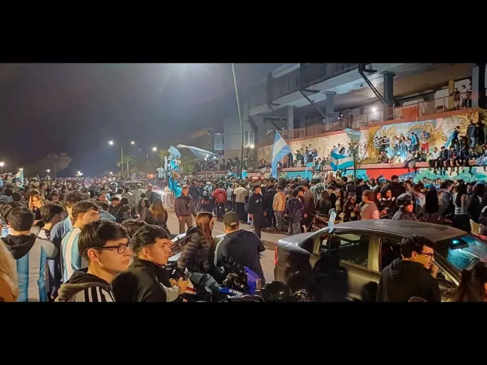 Punto de encuentro del festejo albiceleste