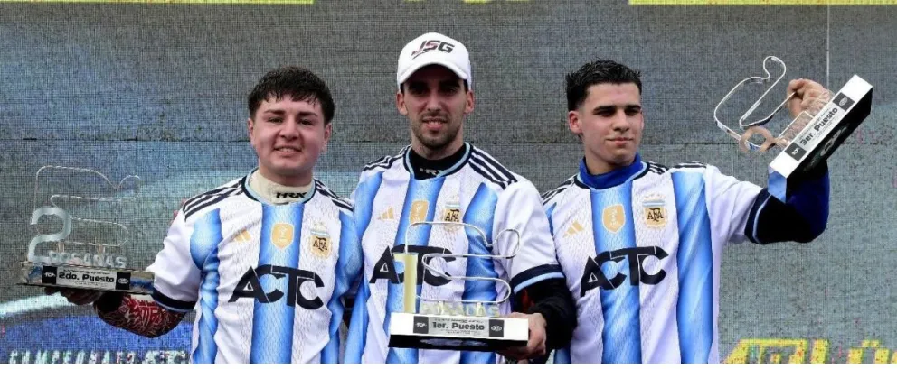 En el podio