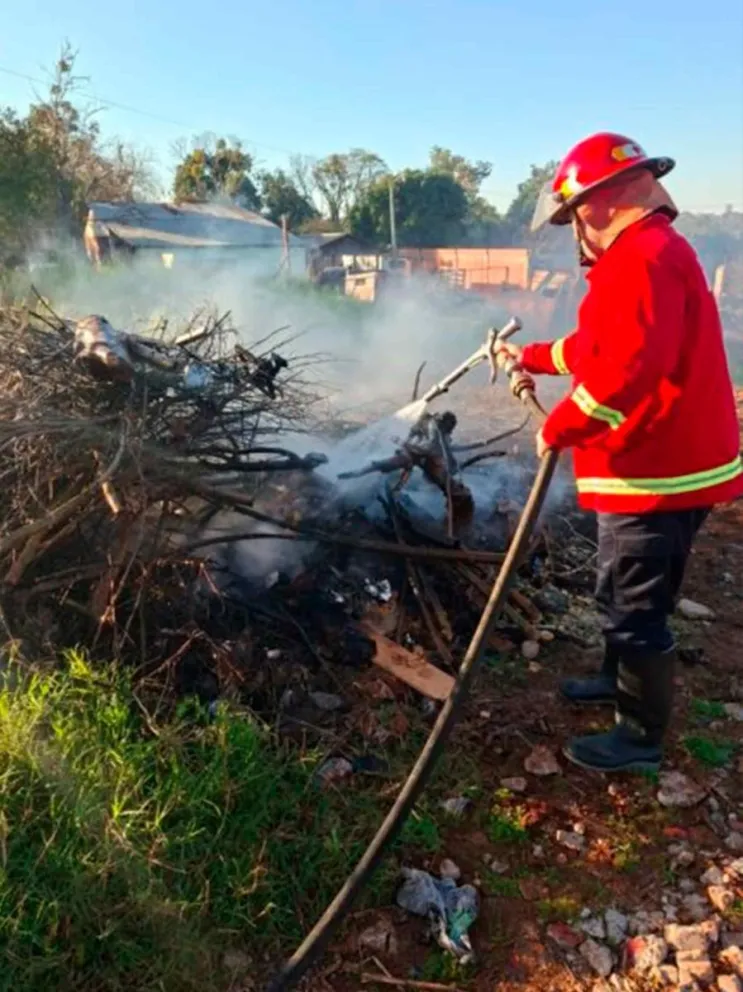Evitaron la propagación del fuego