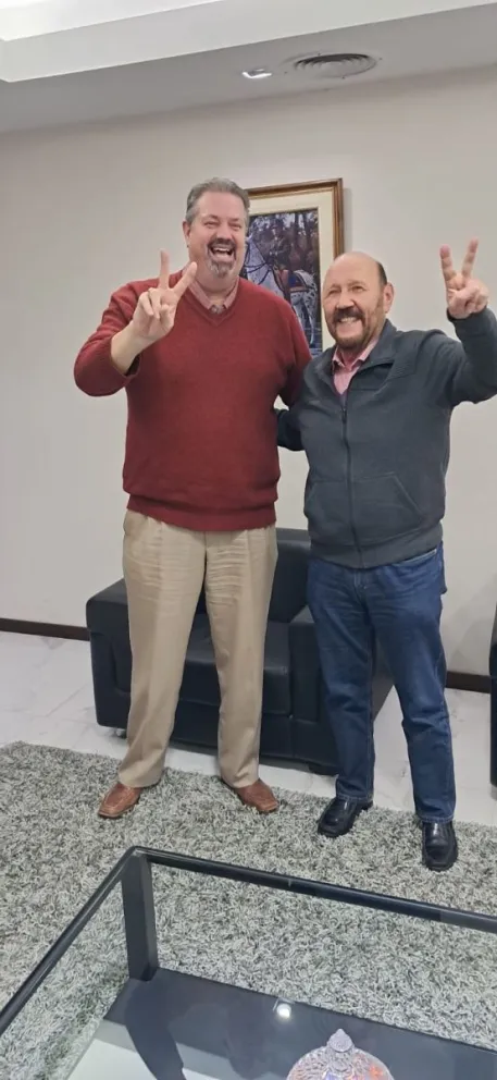 Christian Humada junto a Gildo Insfrán
