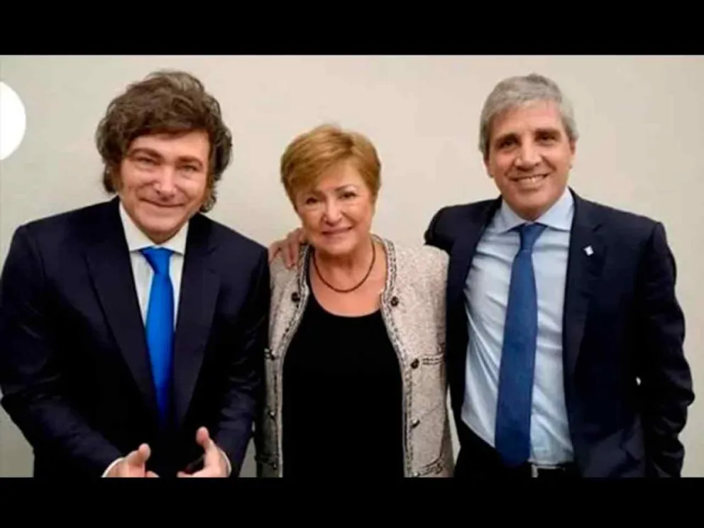 Milei, Georgieva y Caputo