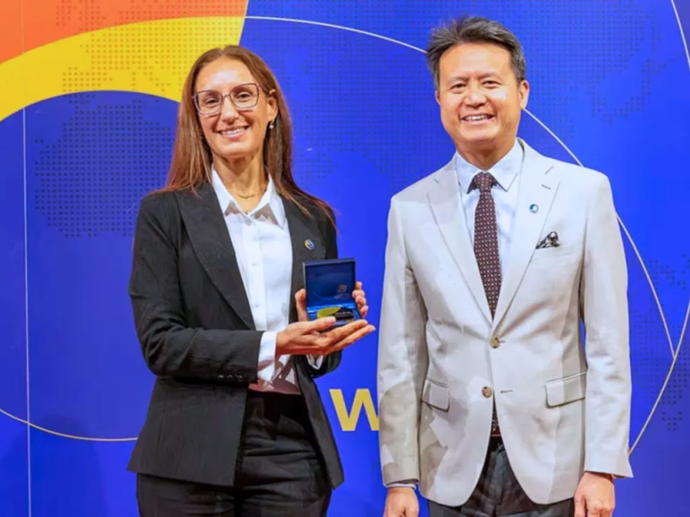  Renata Reinheimer fue reconocida en como Mejor Emprendedora 2026 por la OMPI. En los premios también fue destaca INFIRA, la empresa de la que es CEO y cofundadora. Emmanuel Berrod