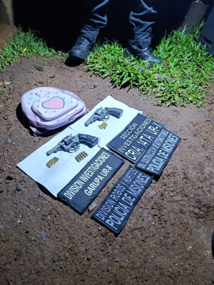 Armas de fuego y balas, secuestradas