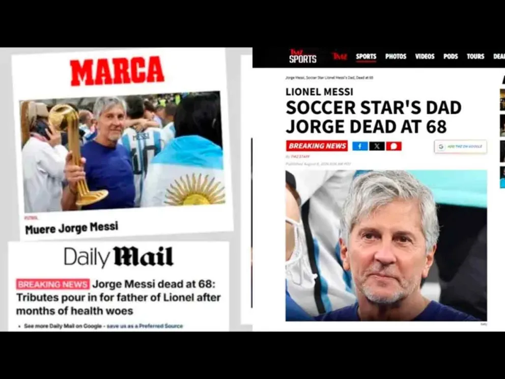 La triste noticia recorrió los principales medios del mundo
