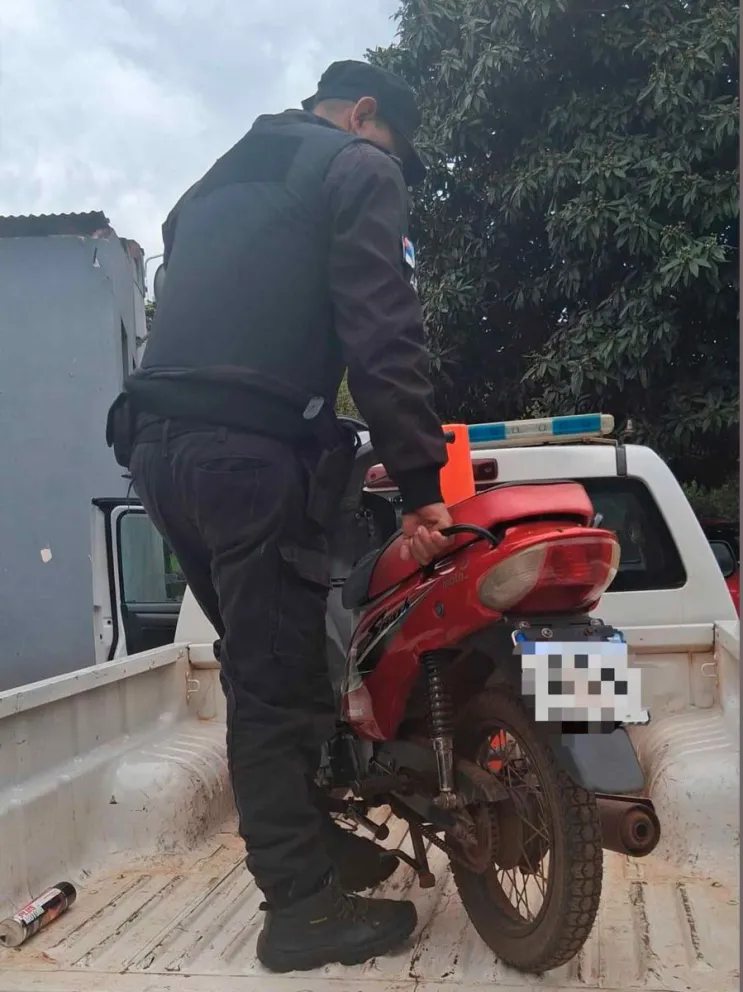 Secuestro de la motocicleta involucrada
