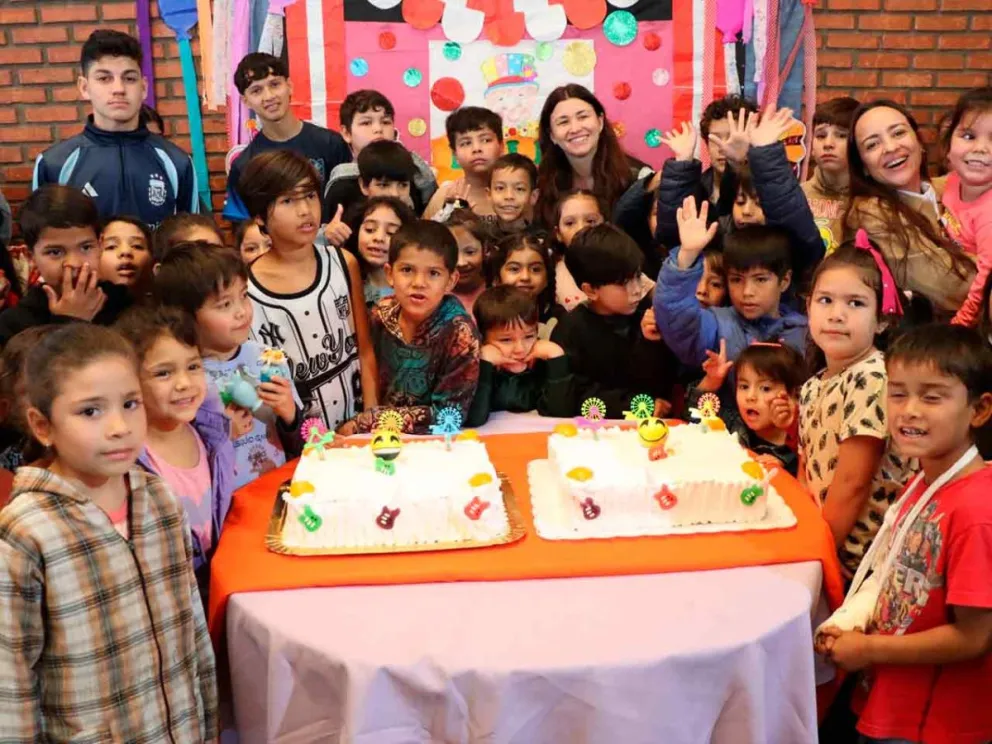 Al finalizar compartieron la merienda
