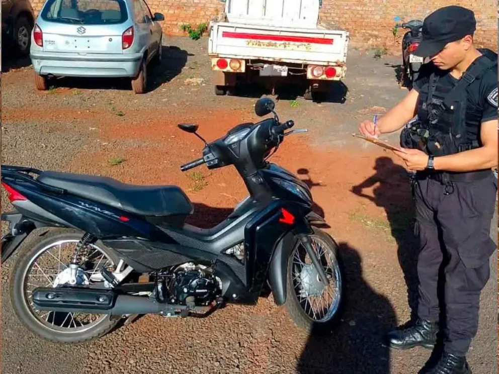 Motocicleta secuestrada