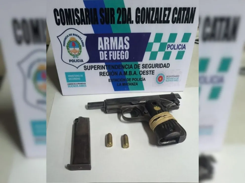 La pistola calibre .380 que fue incautada