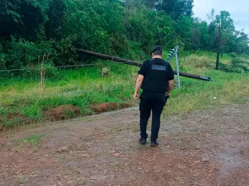 Efectivos de UR XII en el lugar, por prevención y seguridad