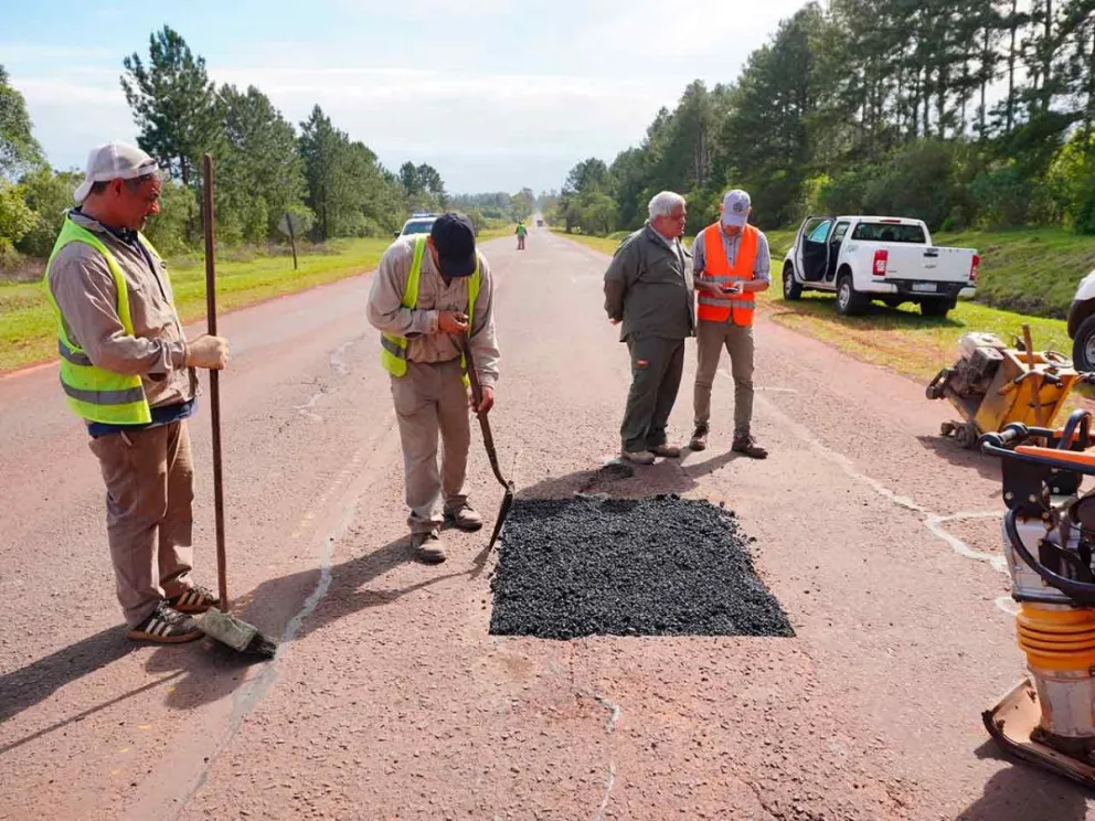 Trabajaron directamente sobre un bache