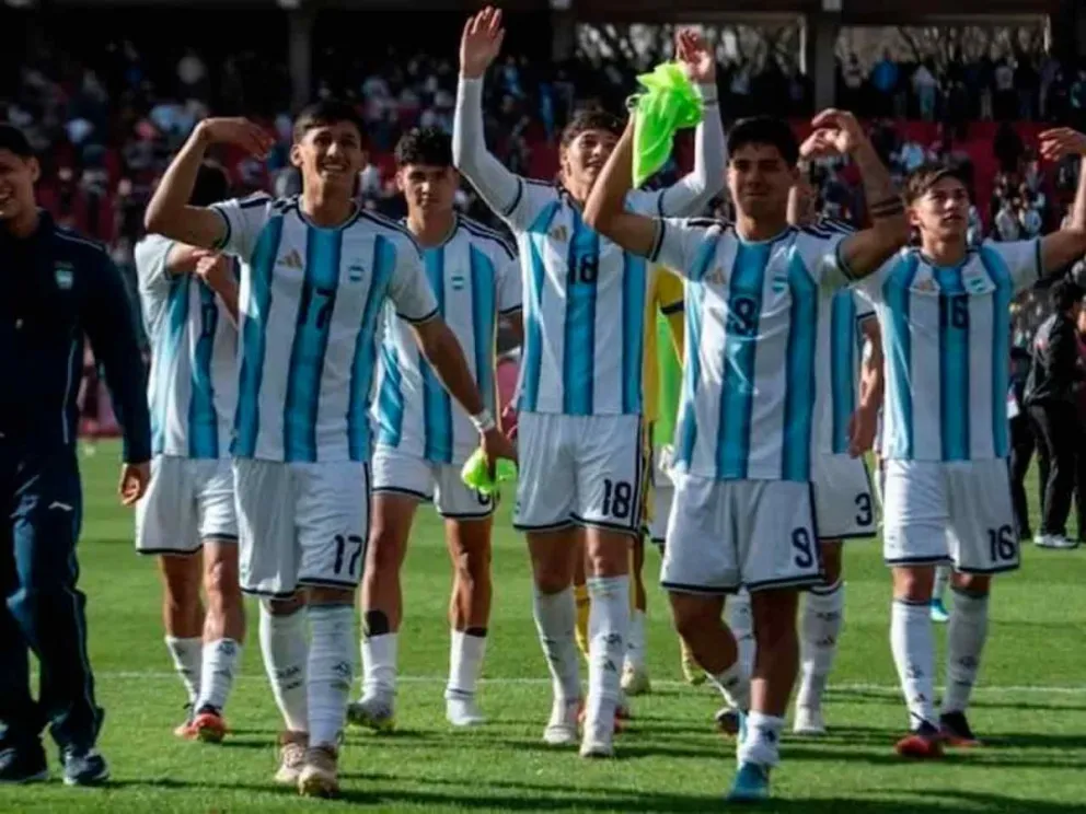 Alegría de la Selección Argentina Sub 19