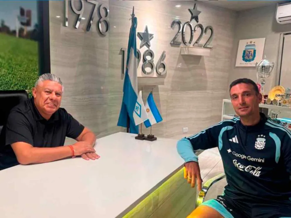 Claudio Tapia y Lionel Scaloni