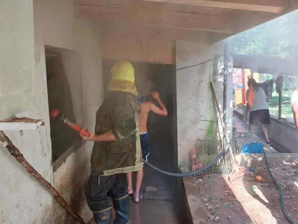 Rápida intervención de los bomberos