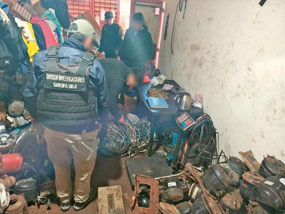 Elementos recuperados durante el operativo