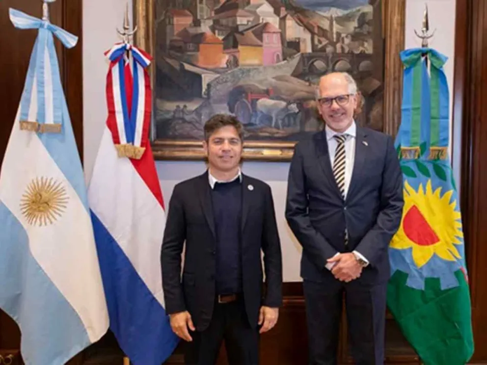 Axel Kicillof junto a Mauritz Verheijden
