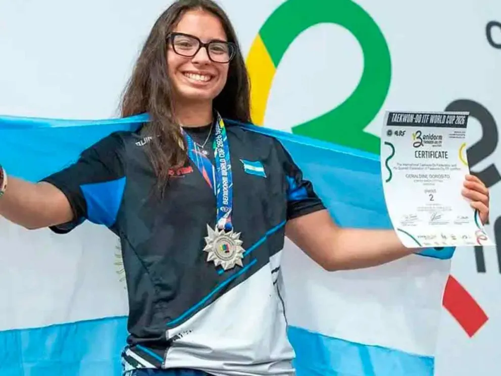Geraldine Gorosito, medalla de oro 3er Dan