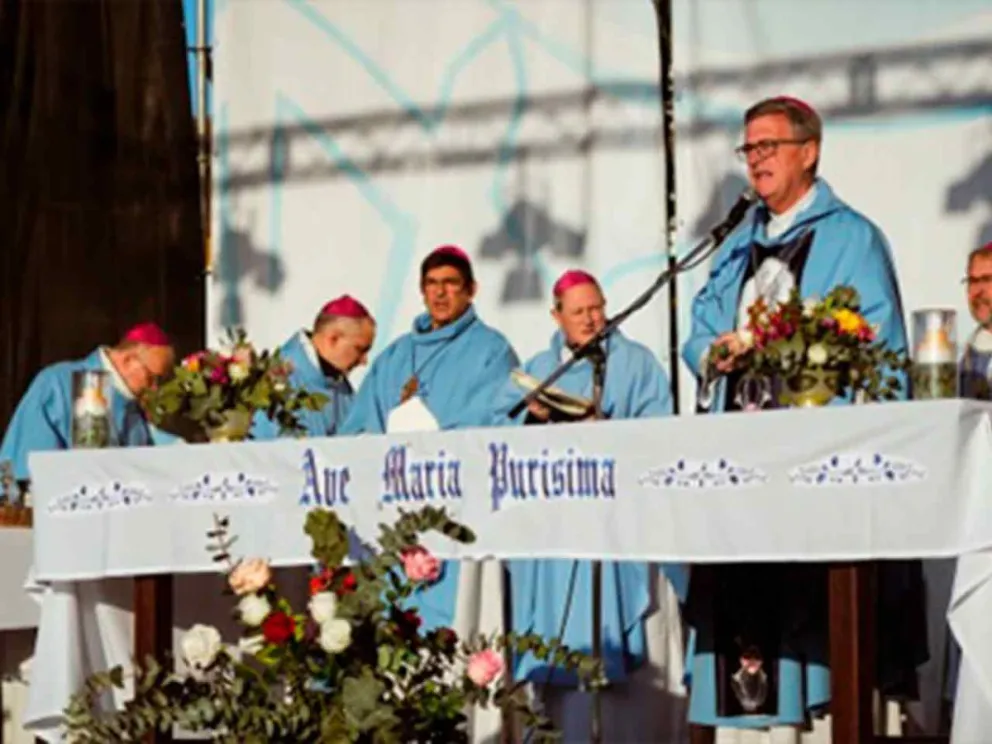 Monseñor Jorge García Cuerva, durante la Misa Central 