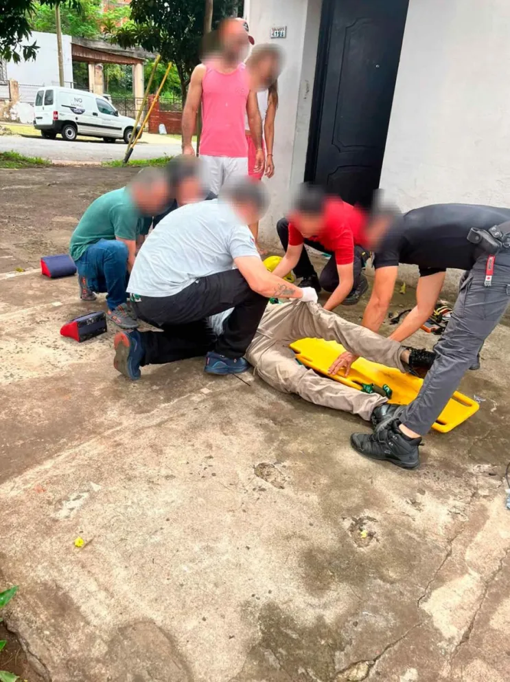 Fue asistido por personal de salud