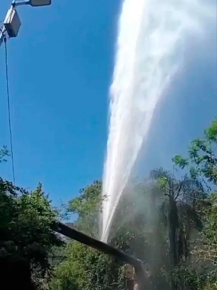 Importante pérdida de agua