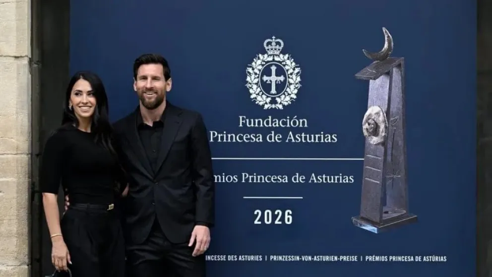 Antonela Roccuzzo junto a Lionel Messi