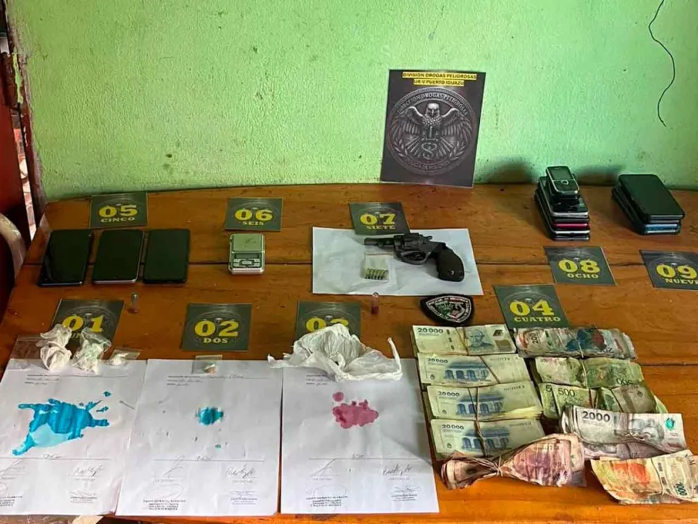 Droga, dinero y elementos secuestrados