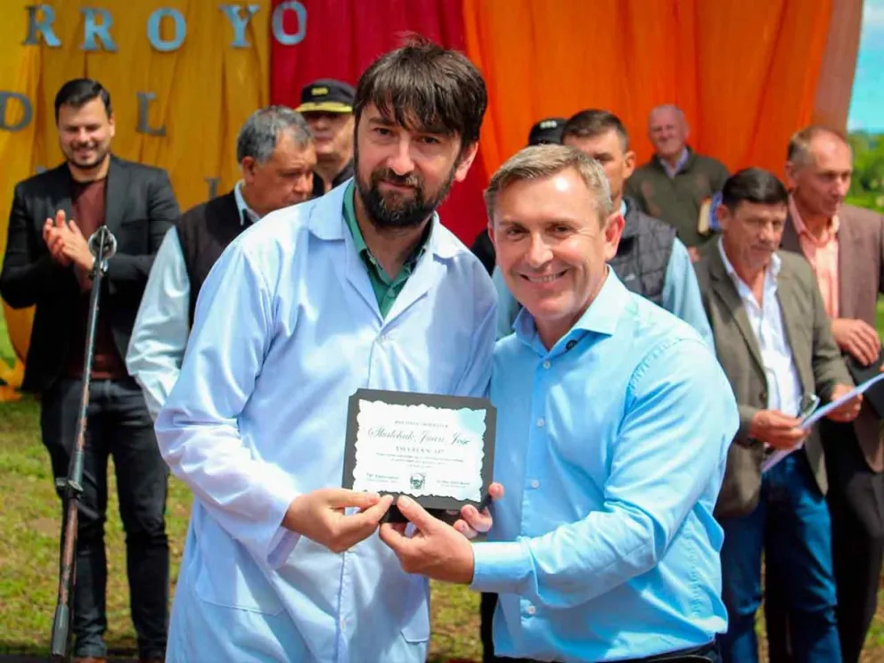 Carlos Sartori, en la entrega de reconocimientos