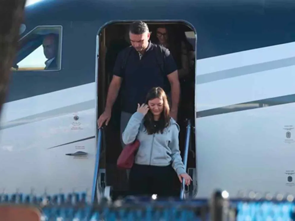 Flávio Bolsonaro momento de su llegada a EE.UU.
